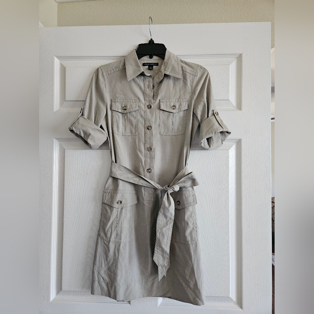 Banana Republic Khaki Trench Coat Dress